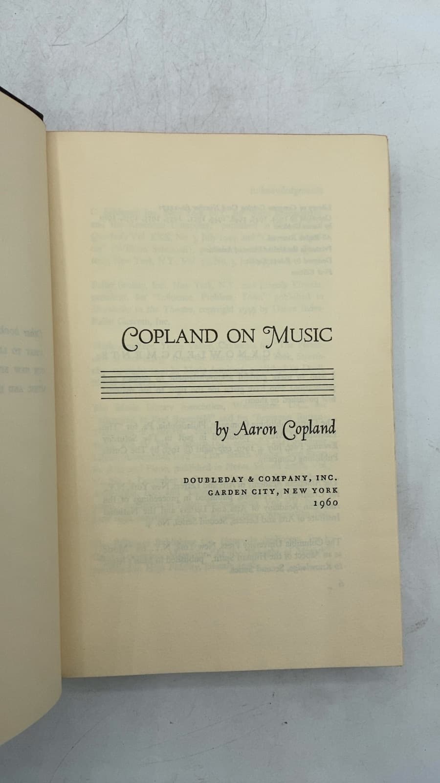 Copland on Music by Aaron Copland - title page