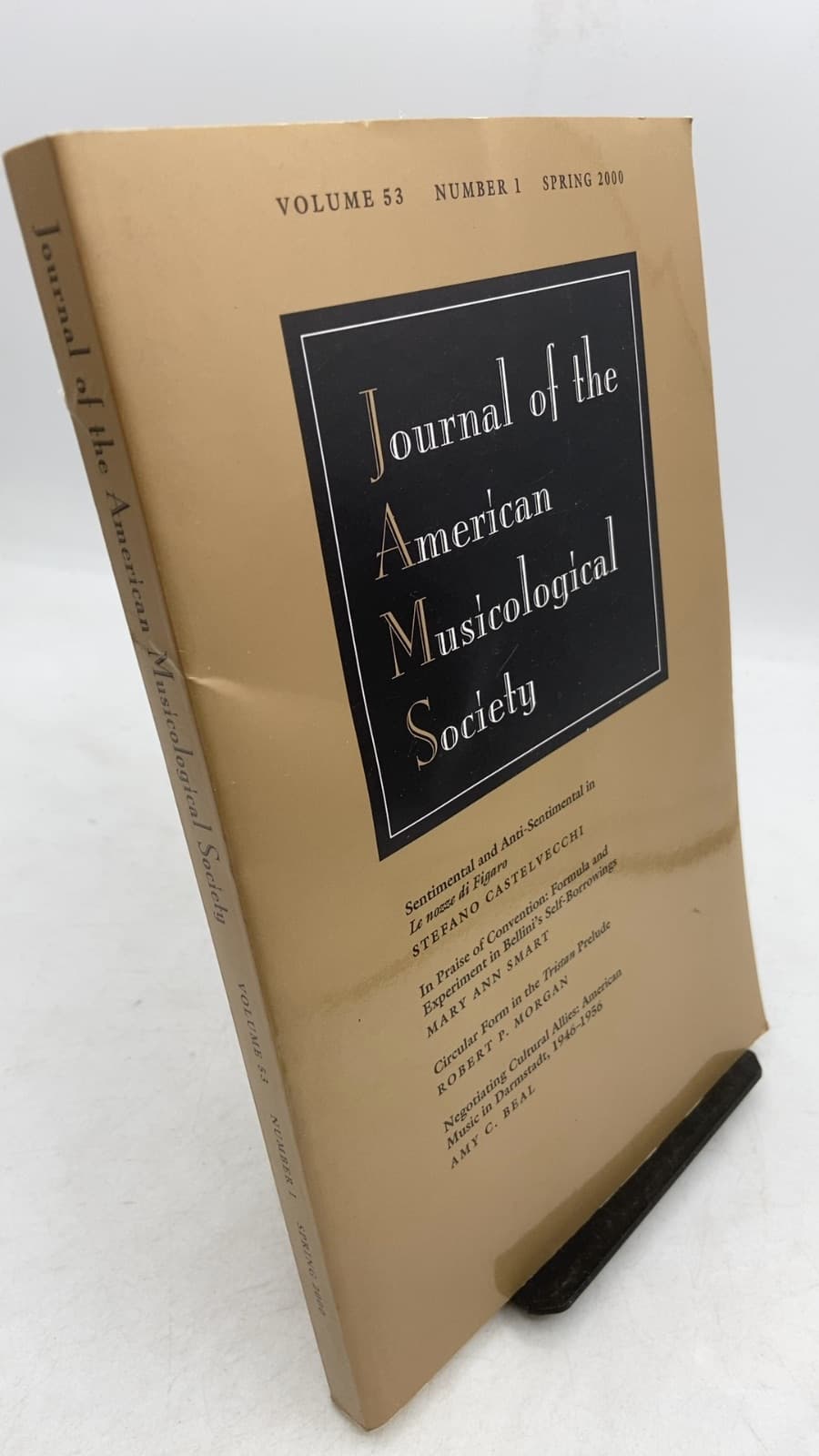 Journal of the American Musicological Society, Volume 53, Number 1, Spring 2000 by Thomas S. Grey (Editor-in-Chief) - front cover