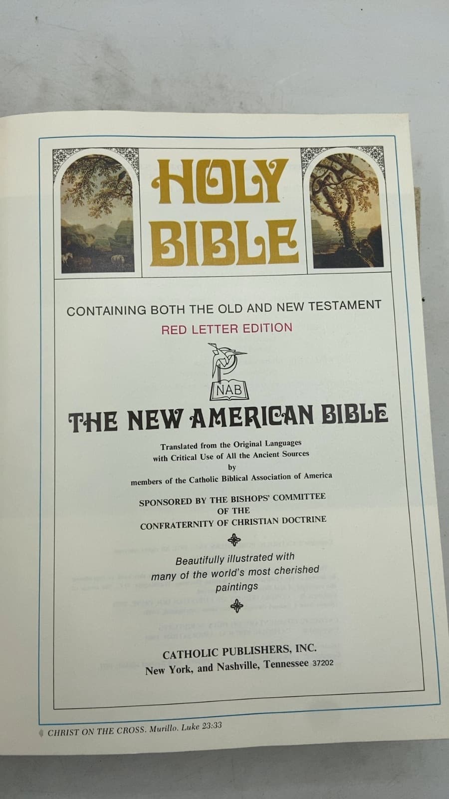 Holy Bible: The New American Bible - title page