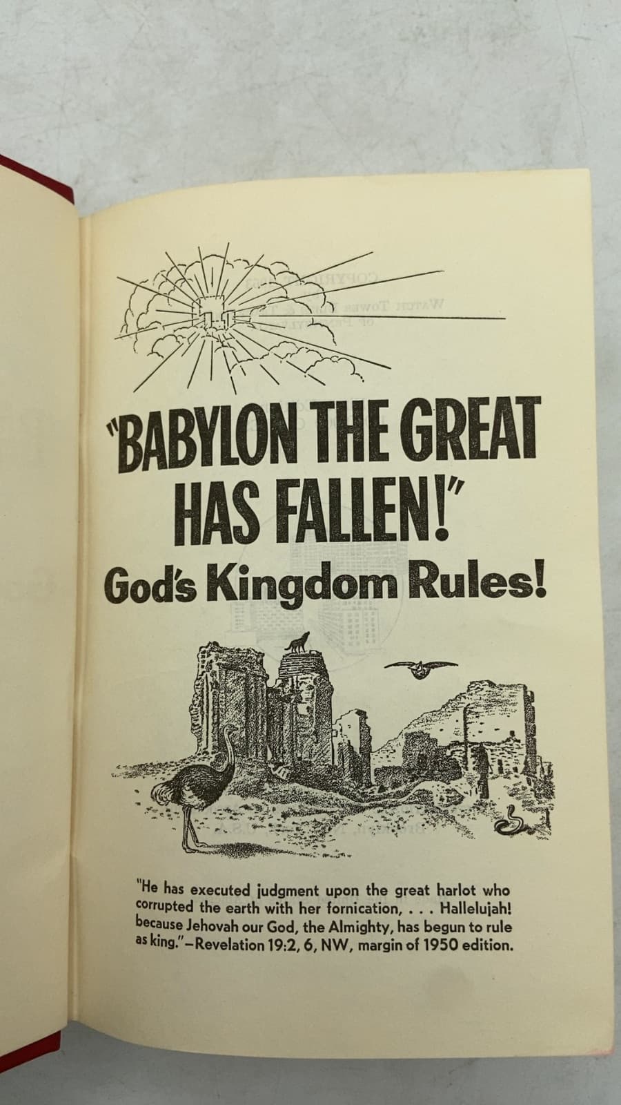 "Babylon the Great Has Fallen!" God's Kingdom Rules! - title page