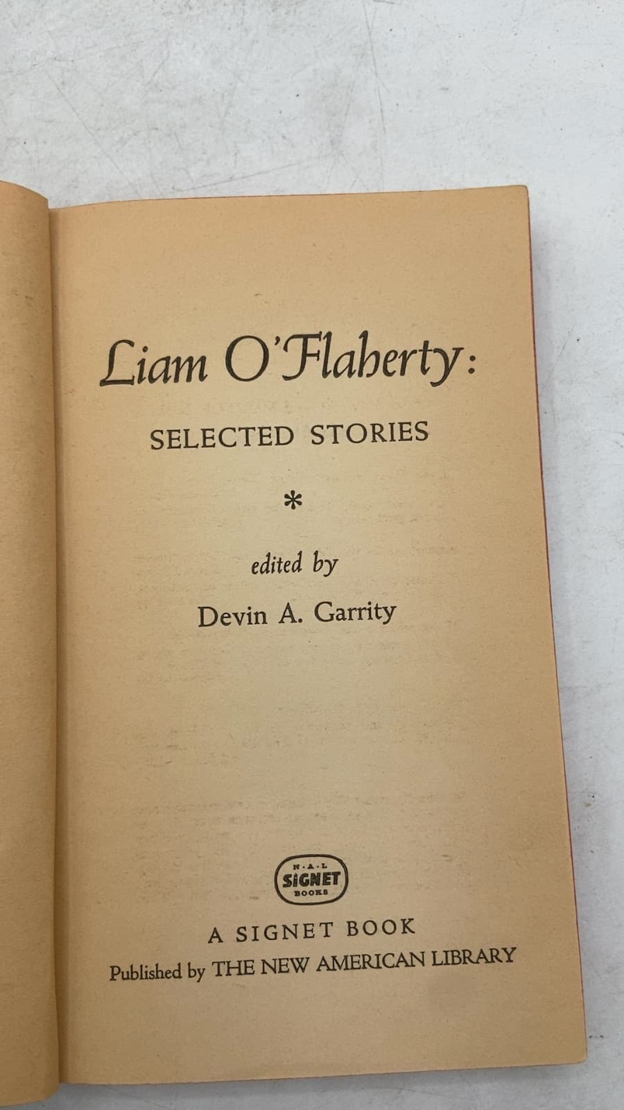 Selected Stories by Liam O'Flaherty - title page