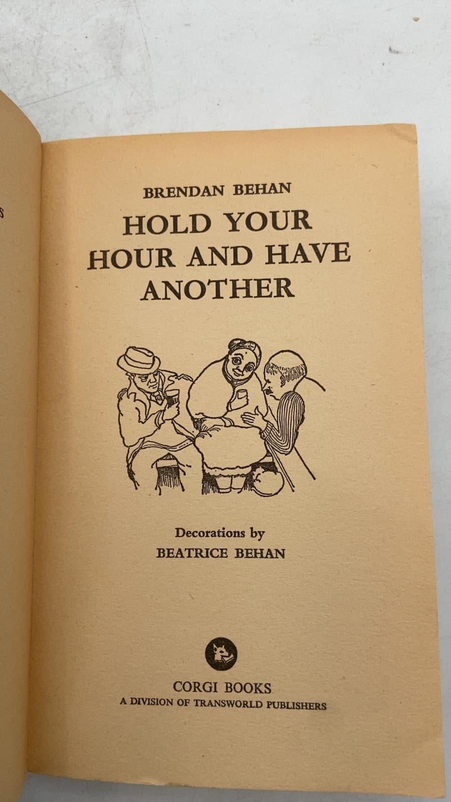 Hold Your Hour AND Have Another by Brendan Behan - title page