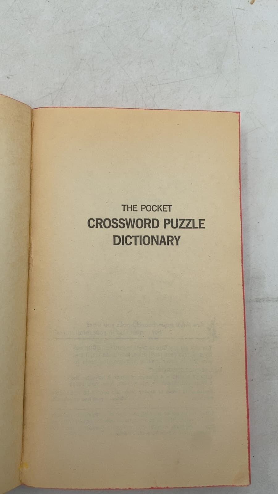 The Pocket Crossword Puzzle Dictionary by Frank Eaton Newman - title page