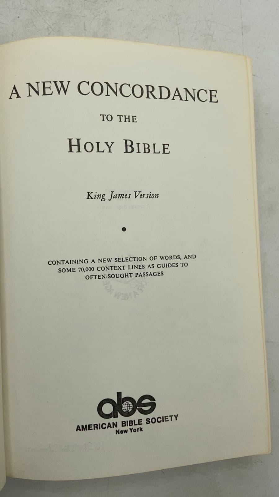 A New Concordance to the Holy Bible - title page
