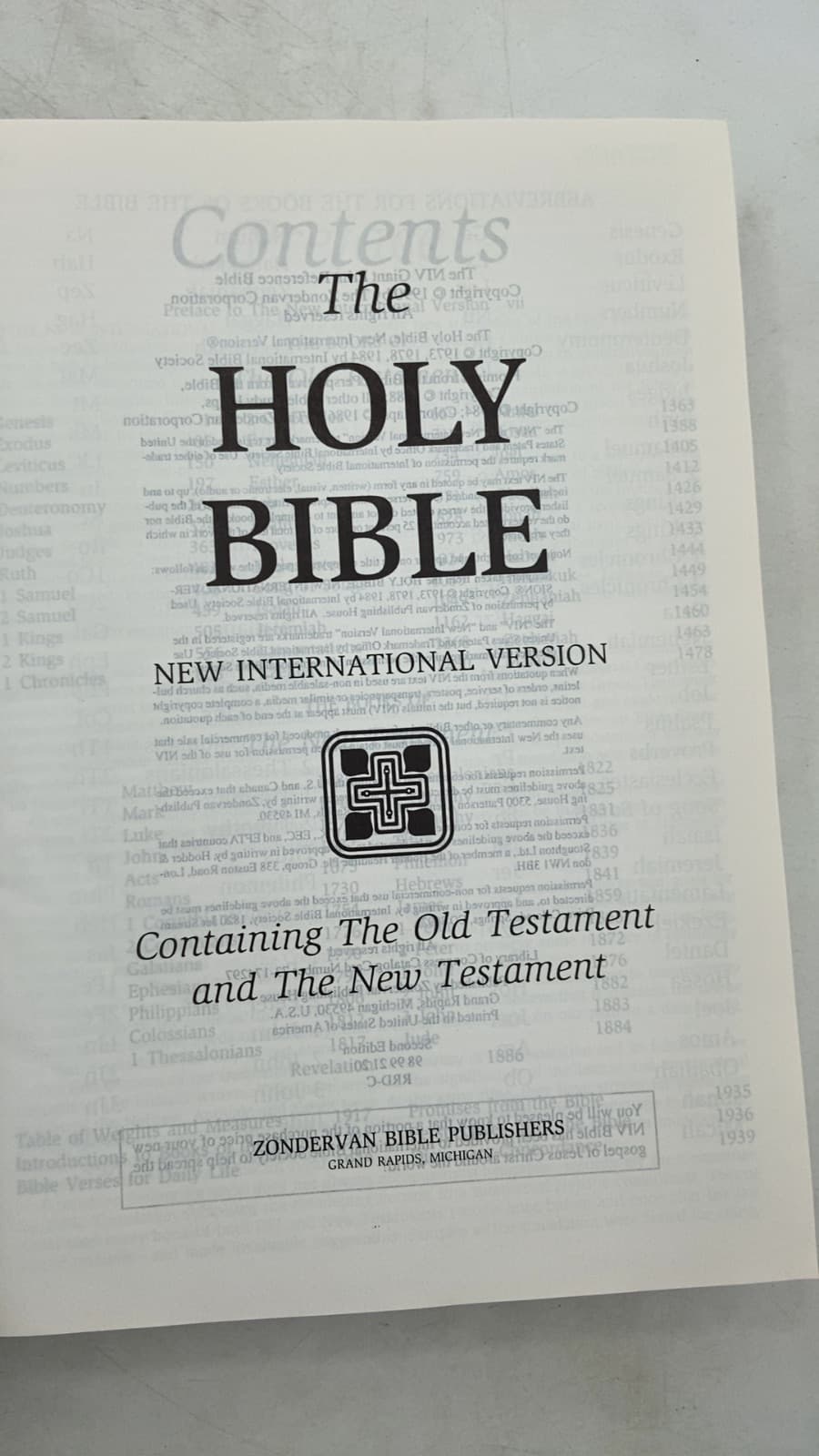 The Holy Bible: New International Version - title page