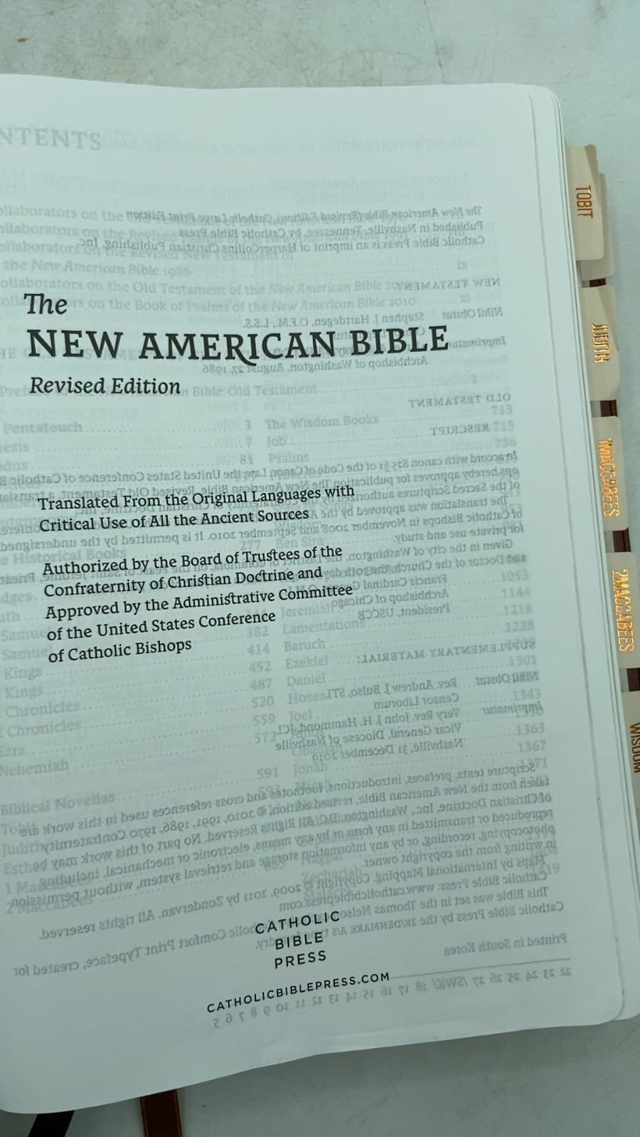 The New American Bible: Revised Edition - title page