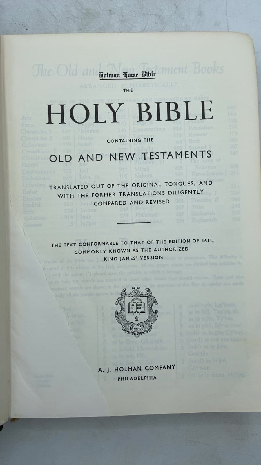 Holy Bible - title page
