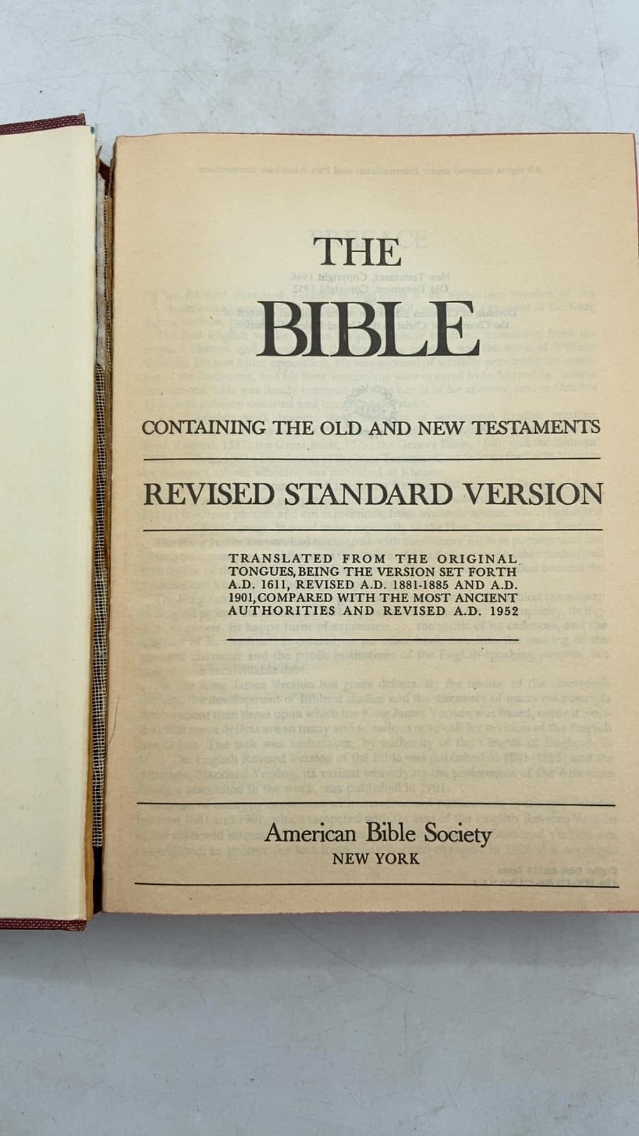 The Bible: Containing the Old and New Testaments, Revised Standard Version - title page