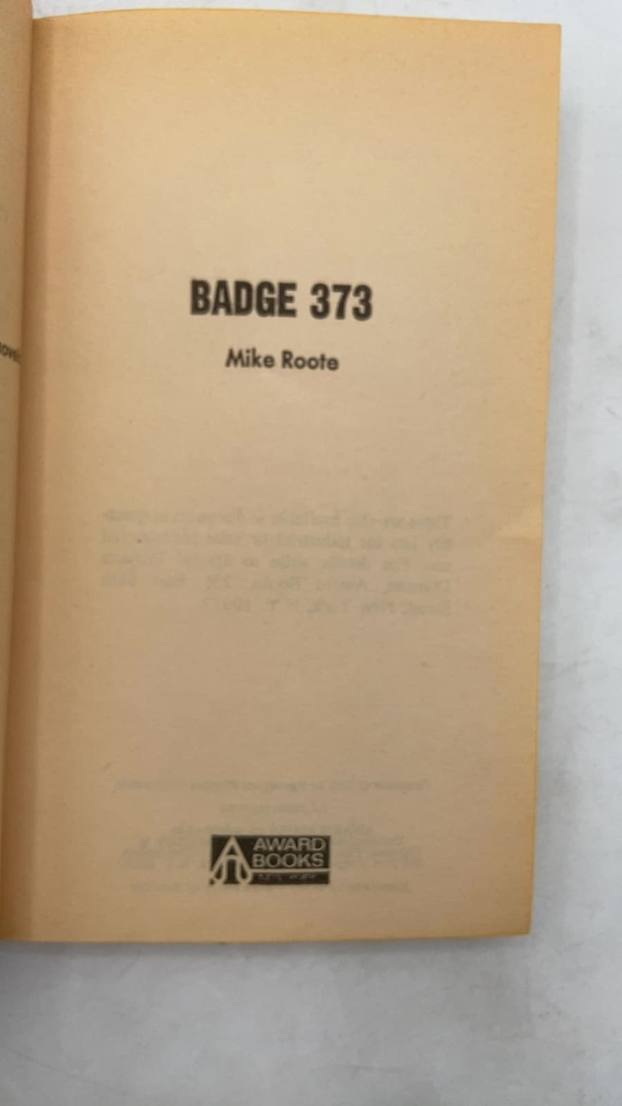 Badge 373 by Mike Roote - title page