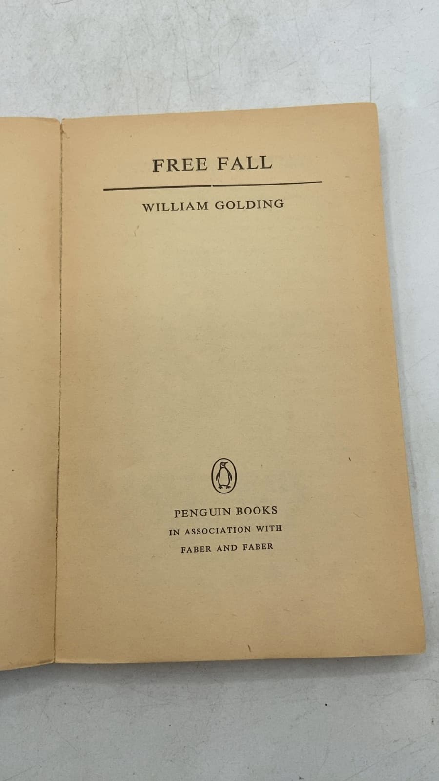 Free Fall by William Golding - title page