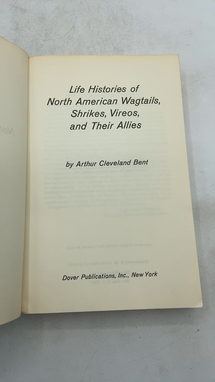 Life Histories of North American Wagtails, Shrikes, Vireos, and Their Allies by Arthur Cleveland Bent - title page