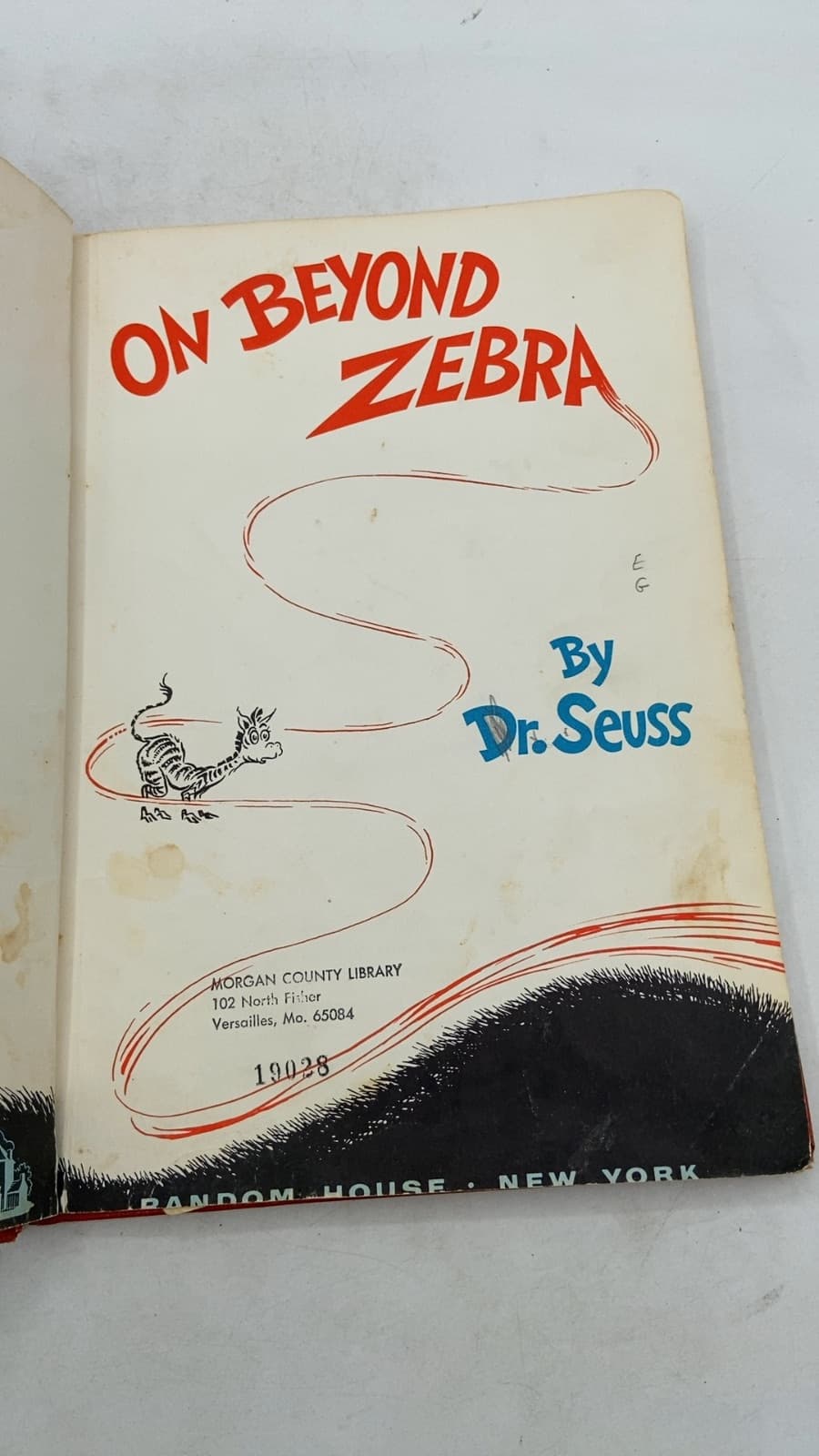 On Beyond Zebra! by Dr. Seuss - title page