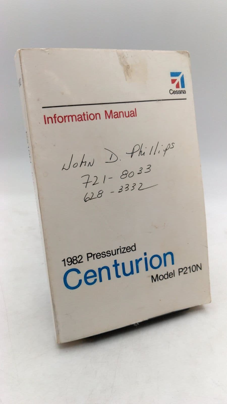 1982 Pressurized Centurion Model P210N Information Manual - front cover