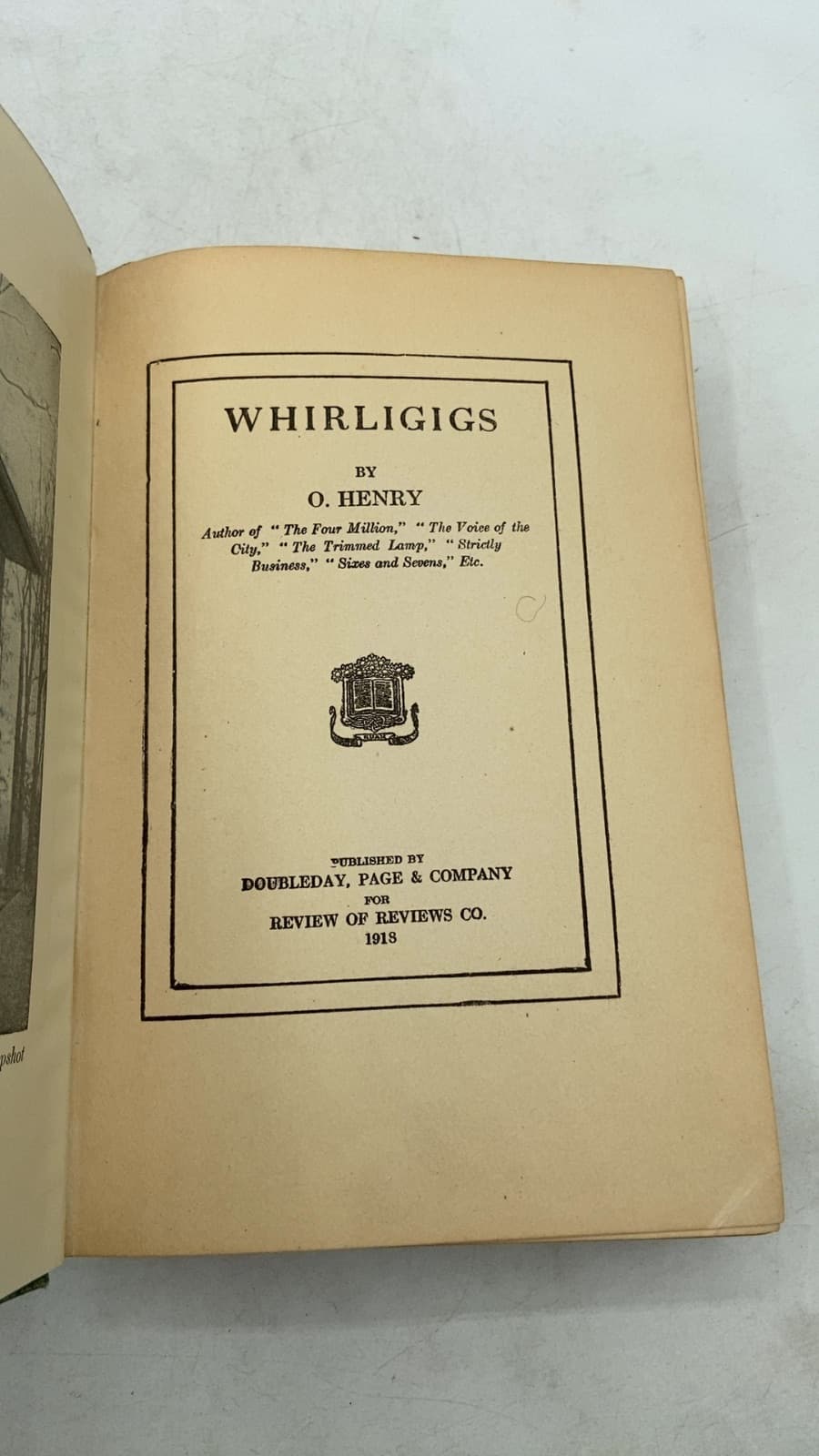 Whirligigs by O. Henry - title page