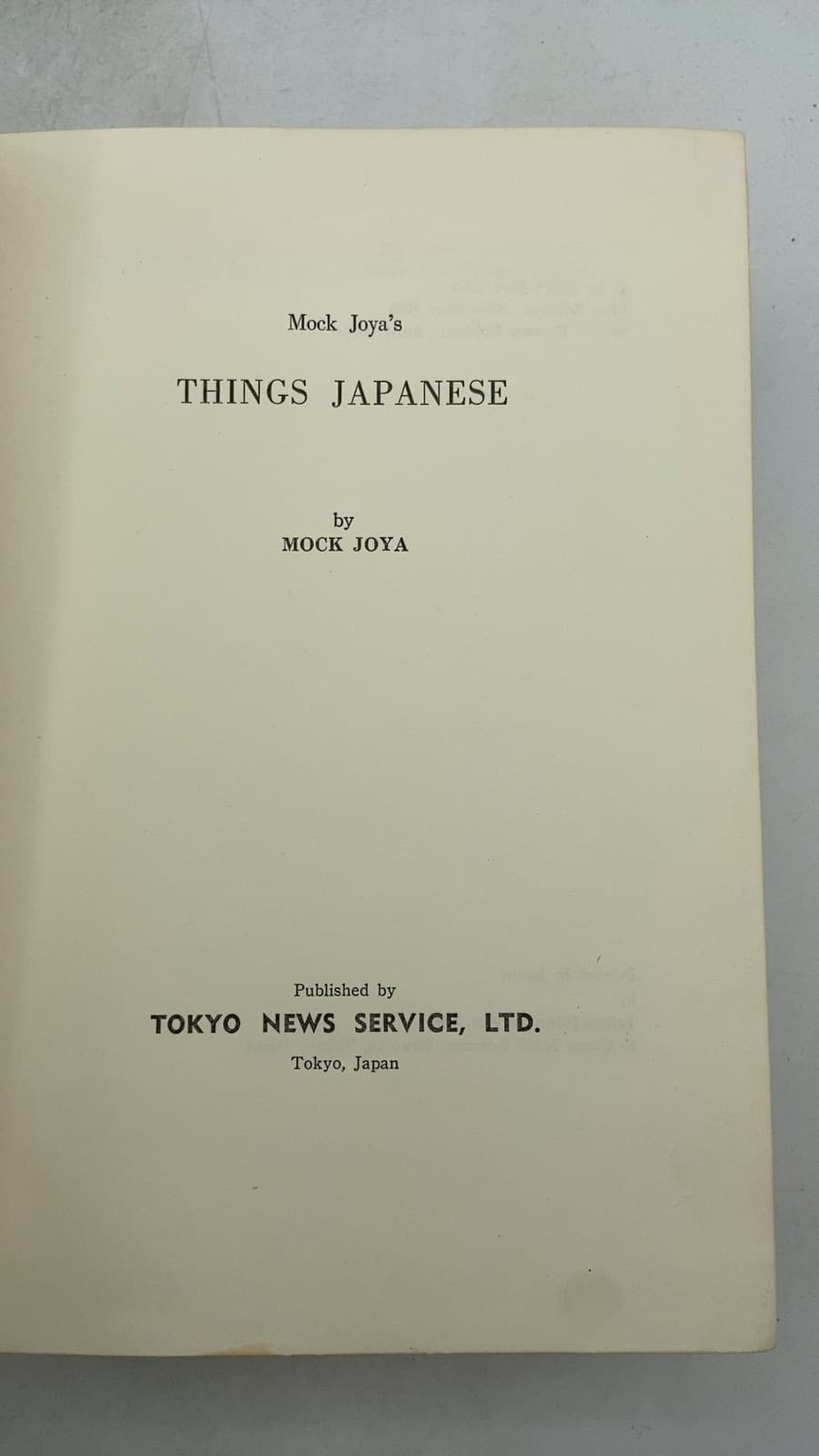 Things Japanese by Mock Joya - title page