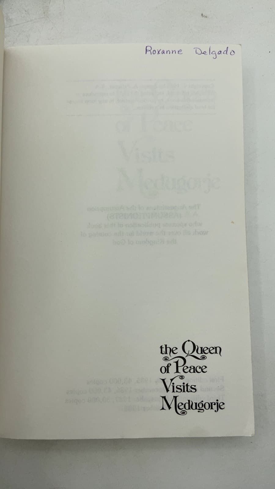 the Queen of Peace Visits Medugorje by Joseph A. Pelletier, A.A. - title page