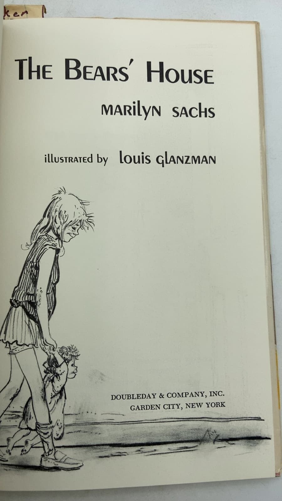The Bears' House by Marilyn Sachs - title page