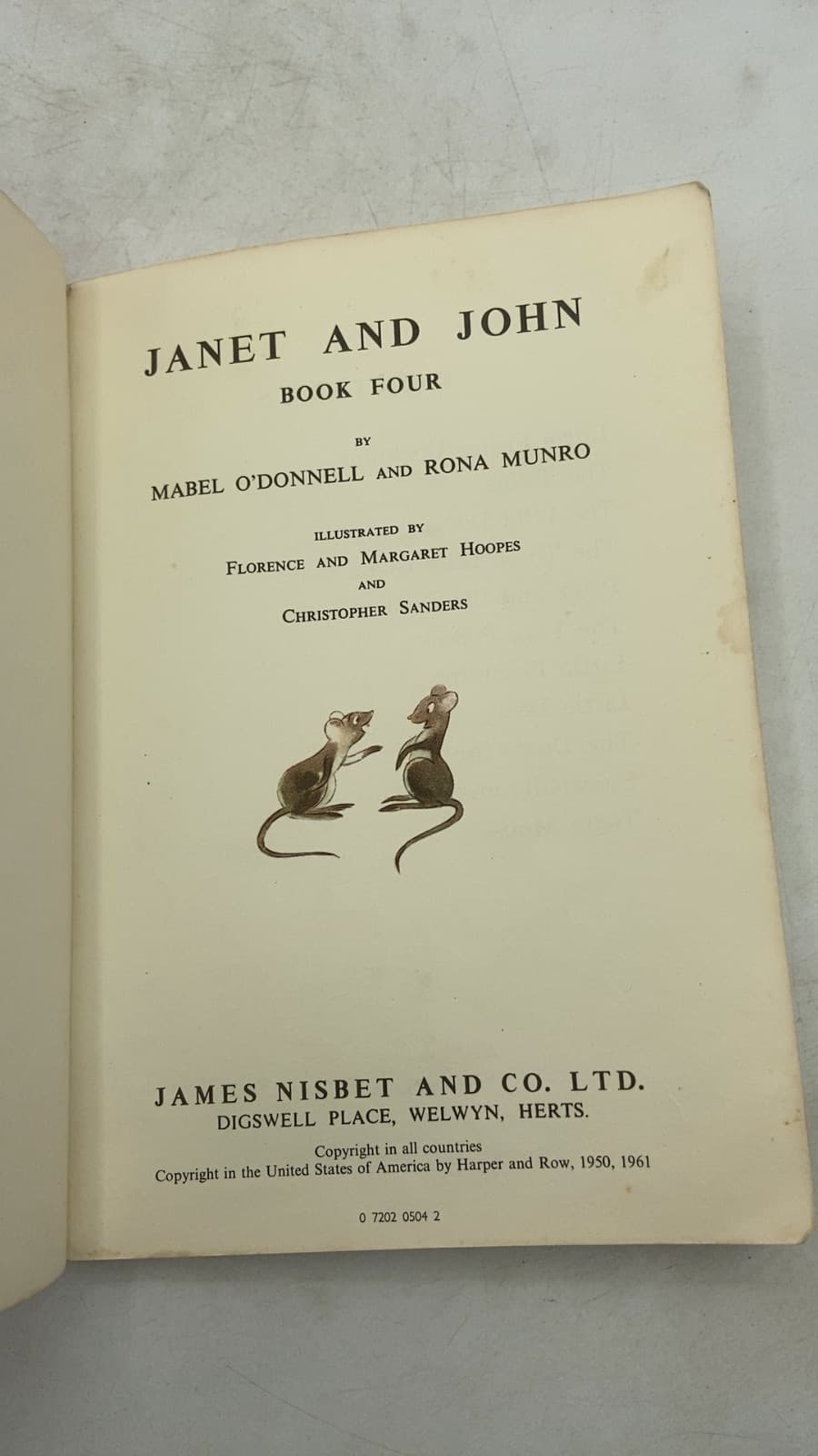 Janet and John Book Four by Mabel O'Donnell and Rona Munro - title page