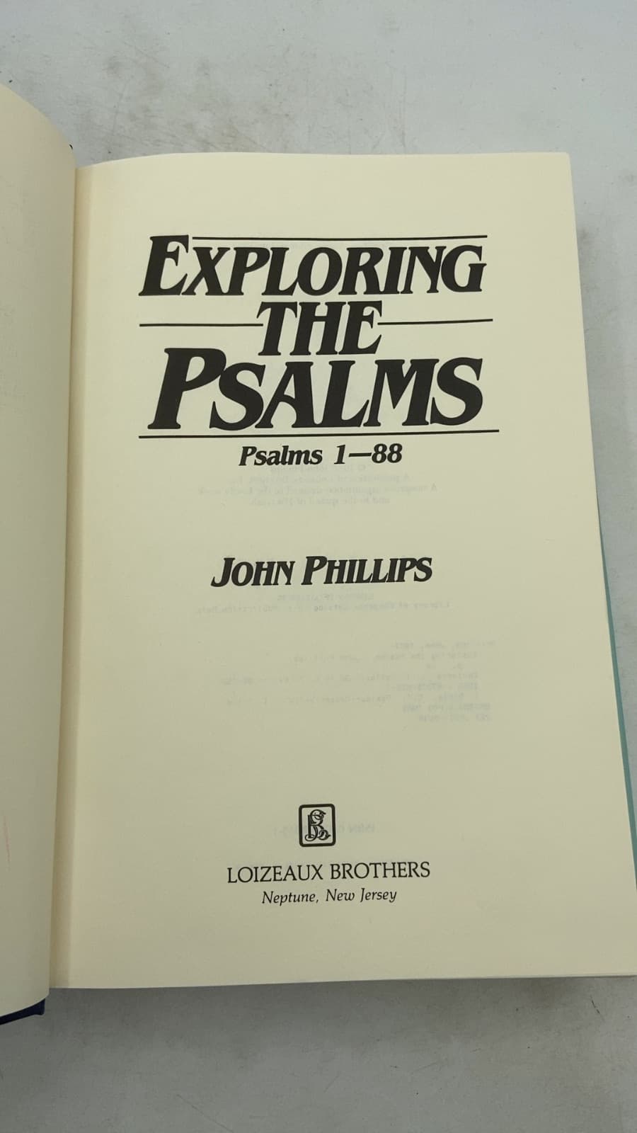 Exploring the Psalms: Psalms 1-88 by John Phillips - title page