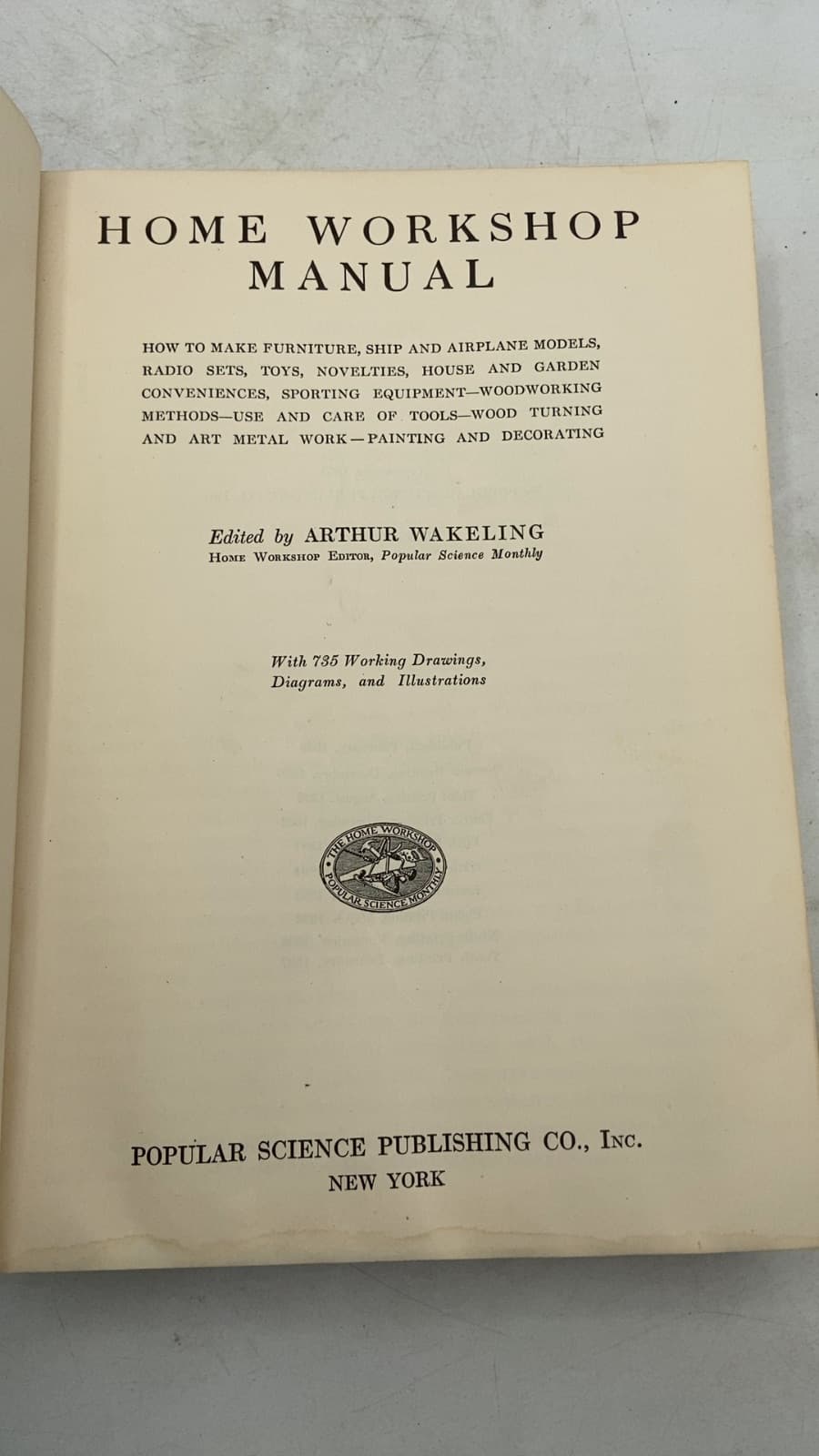 Home Workshop Manual by Arthur Wakeling - title page