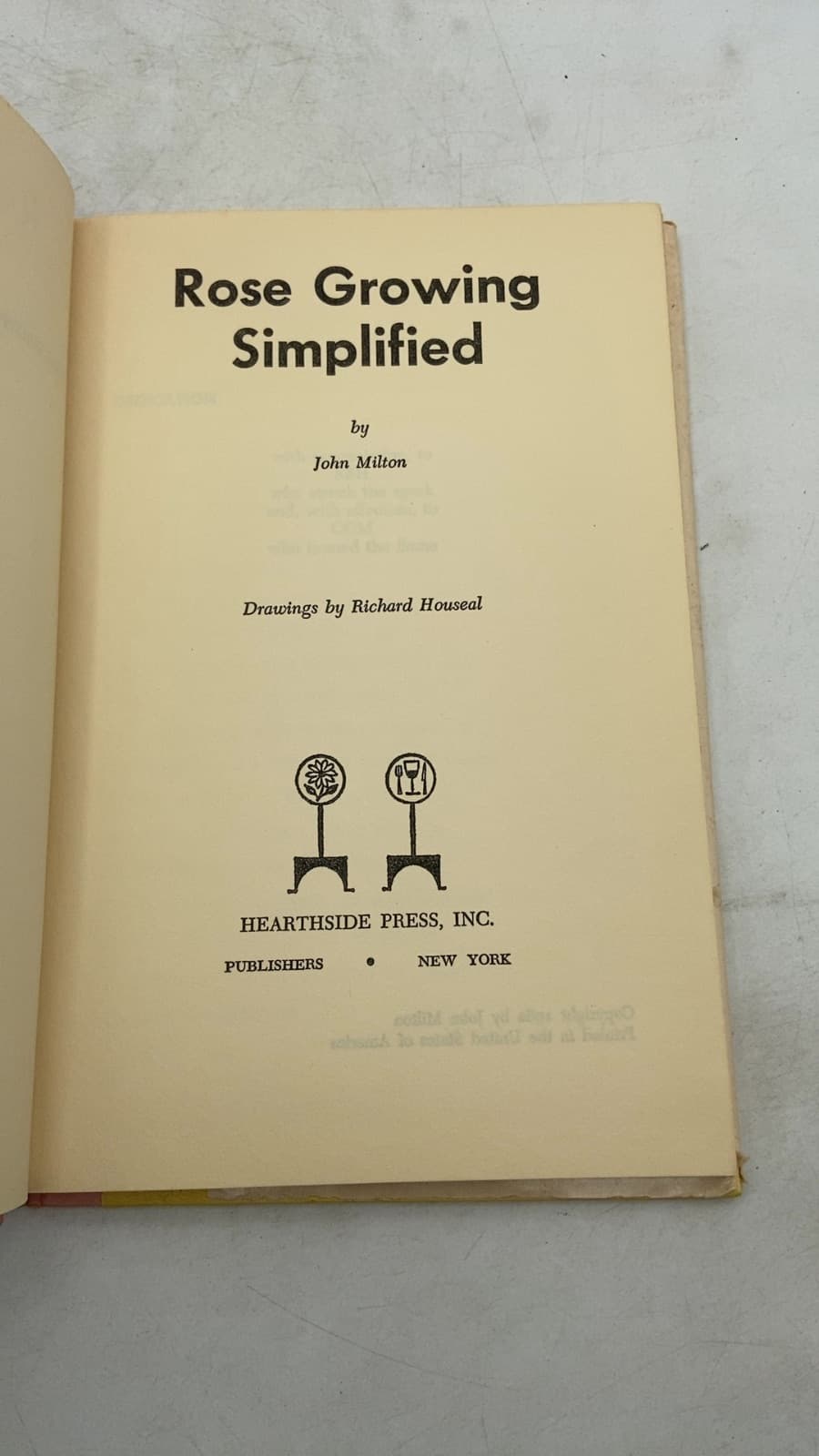 Rose Growing Simplified by John Milton - title page