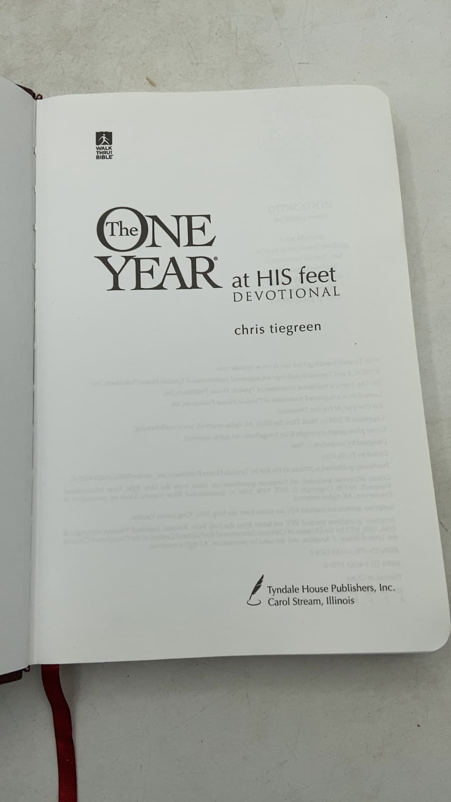The One Year at His Feet Devotional by chris tiegreen - title page
