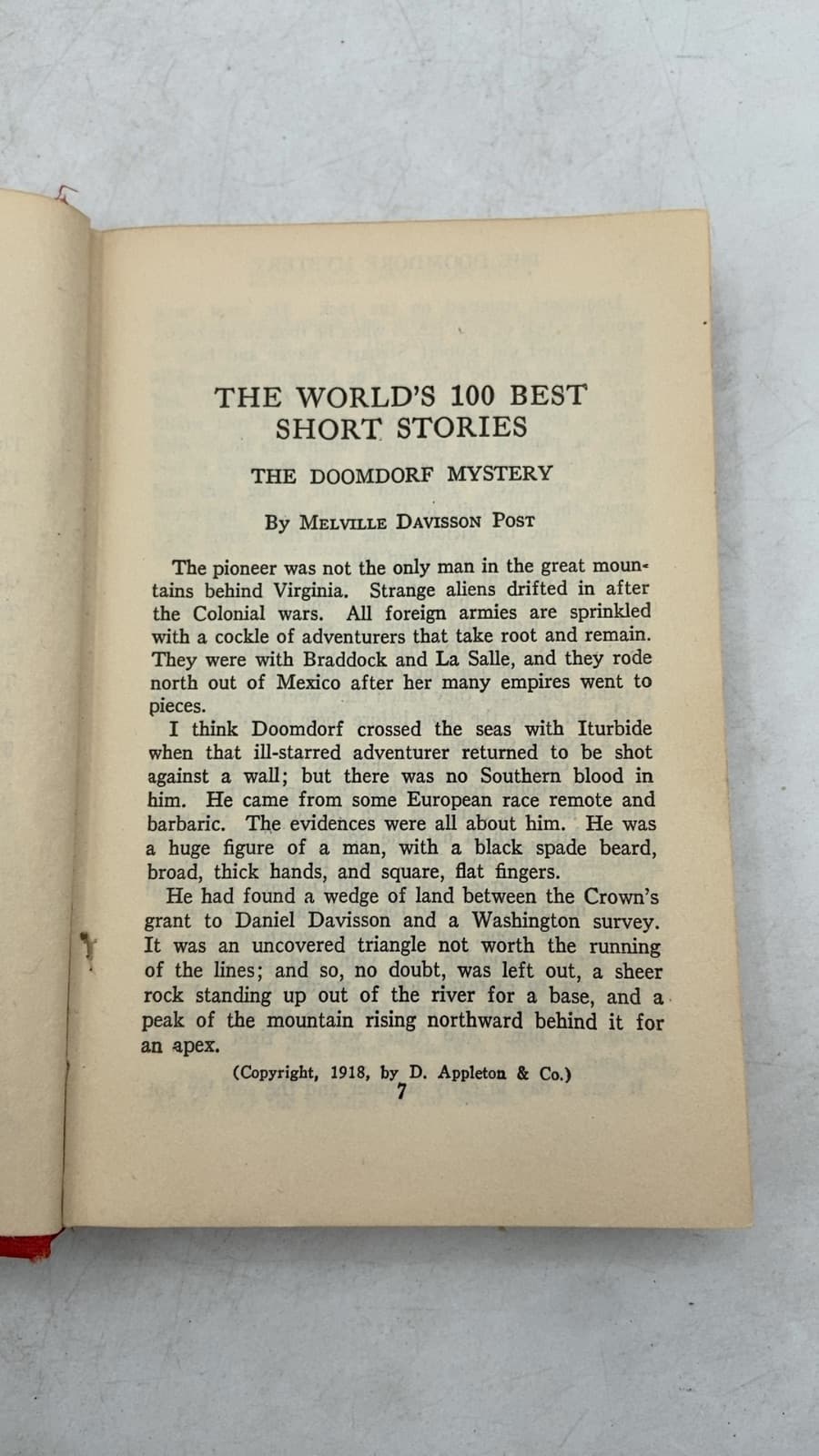 The World's 100 Best Short Stories: Volume III, Mystery by Melville Davisson Post - title page