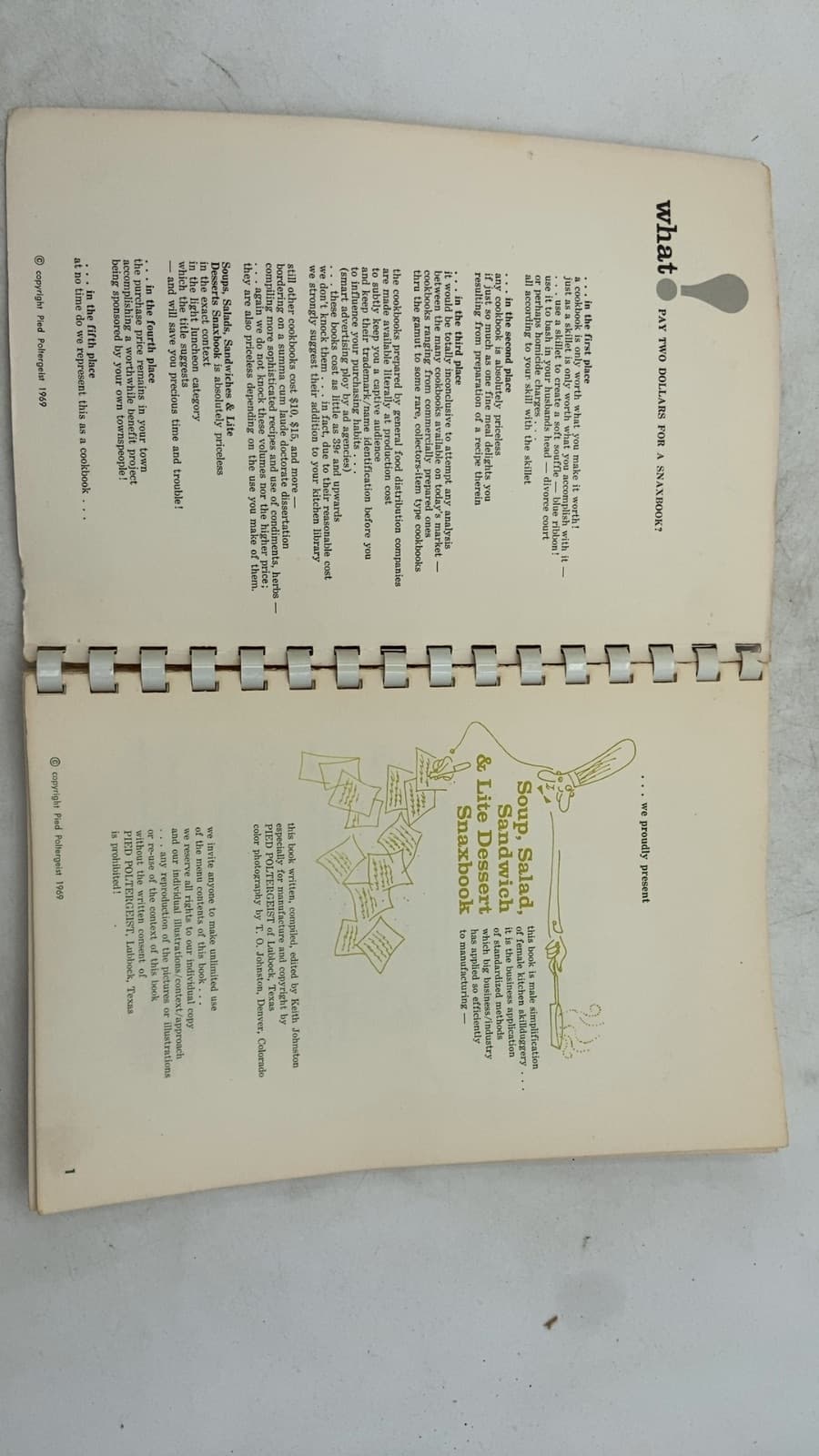 Snaxbook: Soups, Salads, Sandwiches & Lite Desserts by Keith Johnston - title page
