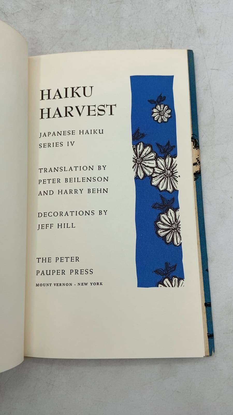 Haiku Harvest by Peter Beilenson and Harry Behn - title page