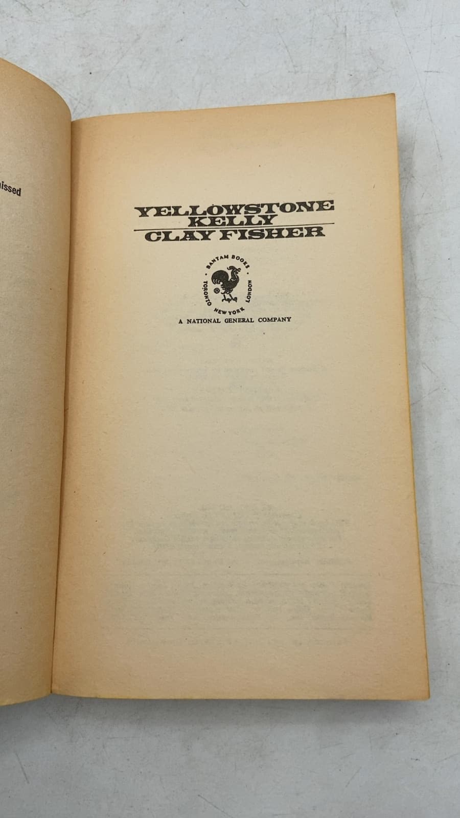 Yellowstone Kelly by Clay Fisher - title page