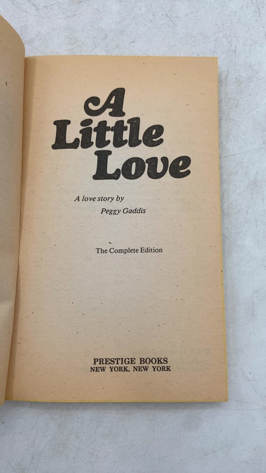 A Little Love by Peggy Gaddis - title page