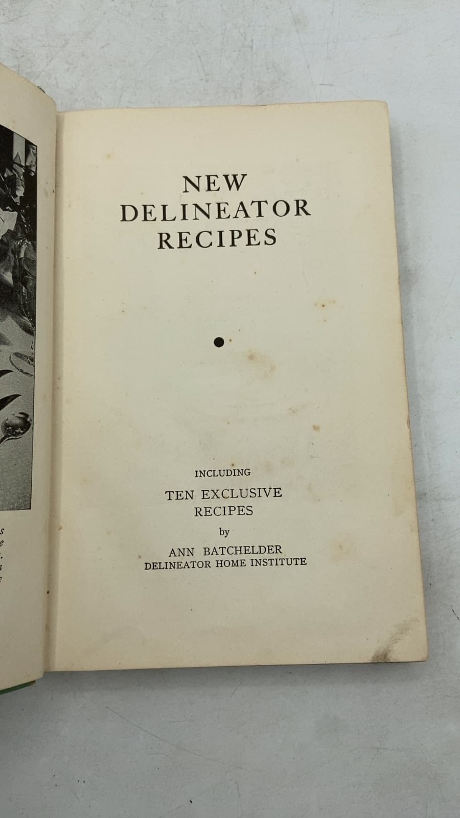 New Delineator Recipes by Ann Batchelder - title page