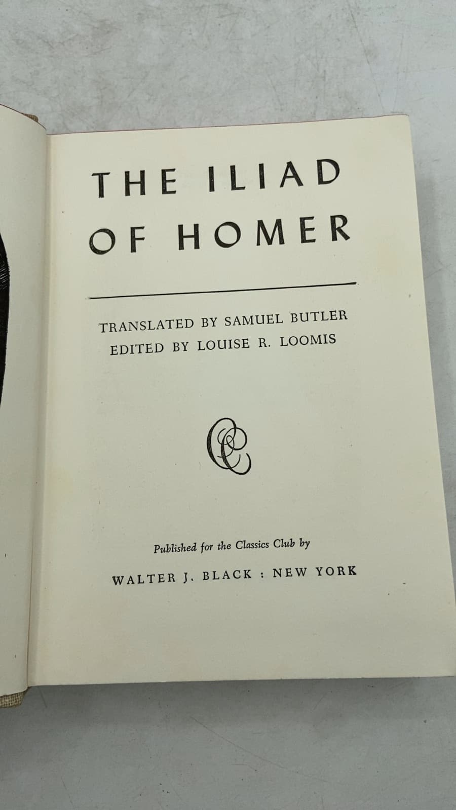 The Iliad of Homer by Homer - title page