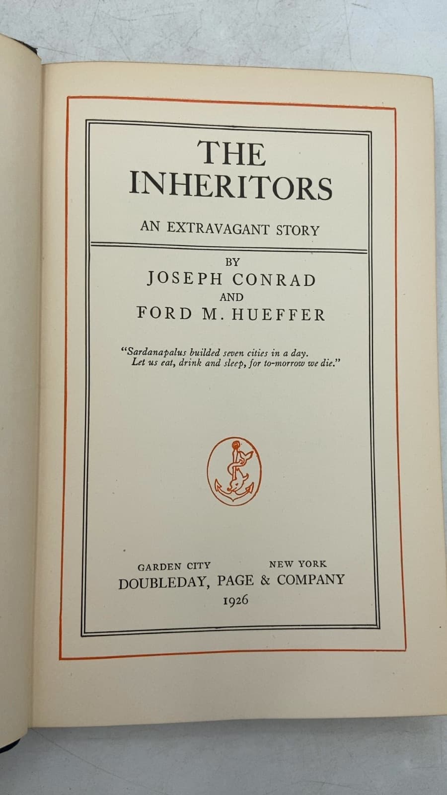 The Inheritors: An Extravagant Story by Joseph Conrad AND Ford M. Hueffer - title page