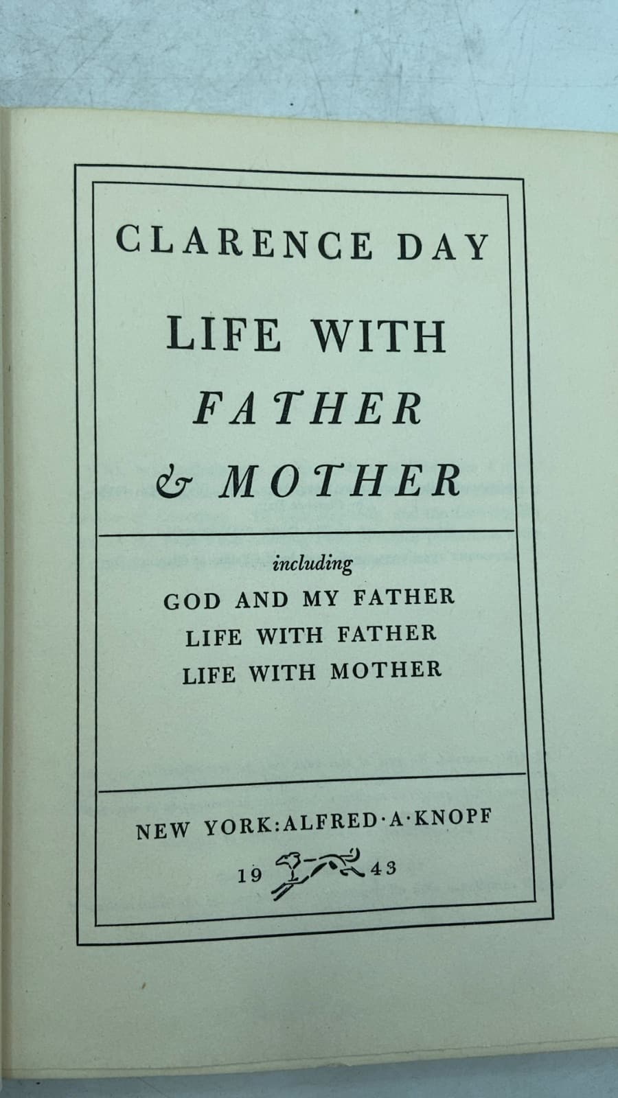 Life with Father & Mother by Clarence Day - title page
