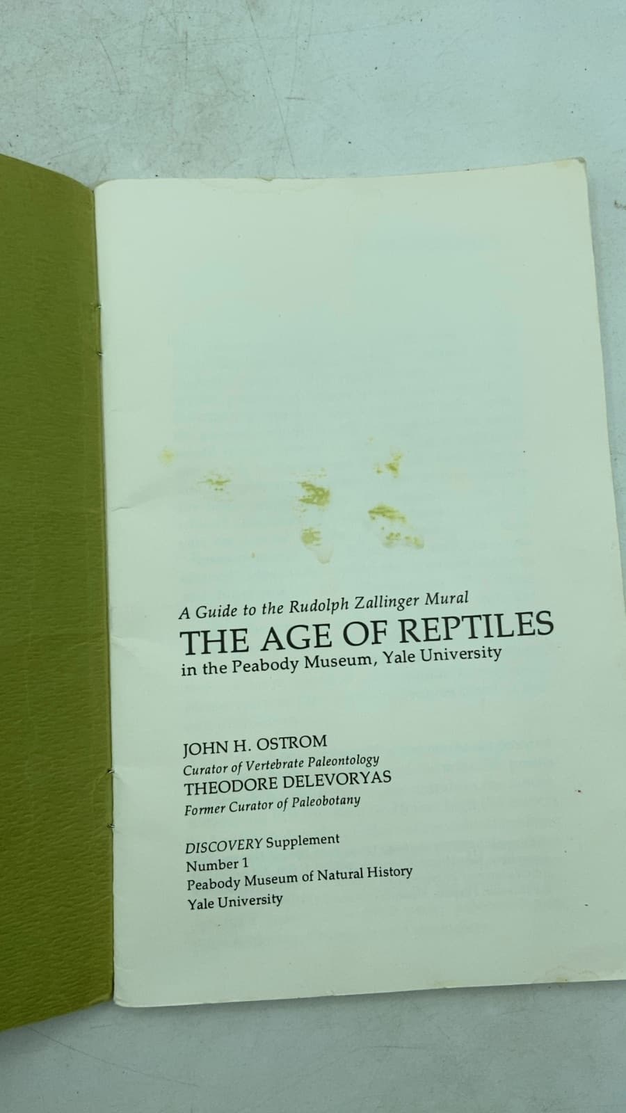 A Guide to The Age of Reptiles by John H. Ostrom and Theodore Delevoryas - title page
