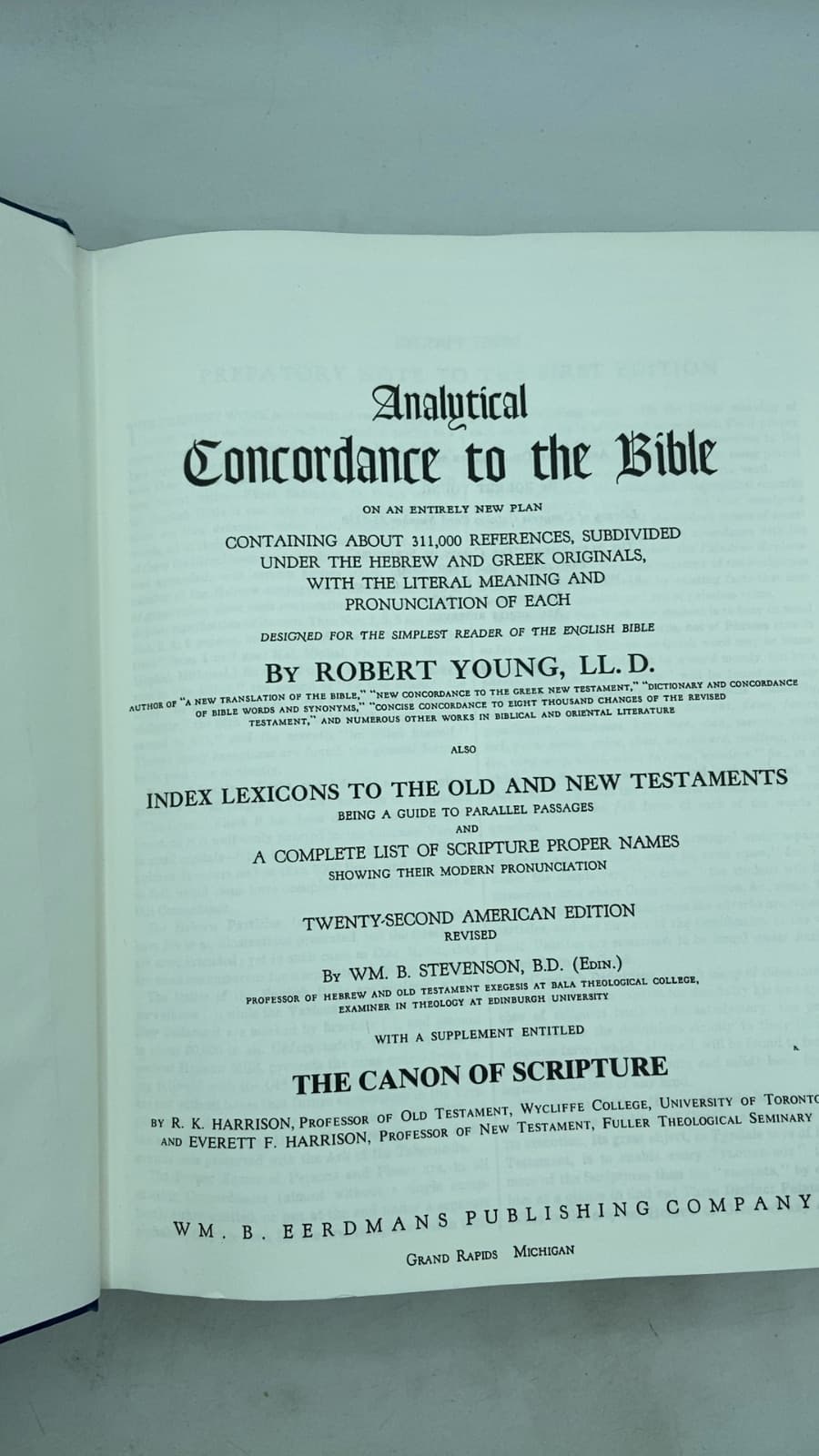 Young's Analytical Concordance to the Bible by Robert Young - title page