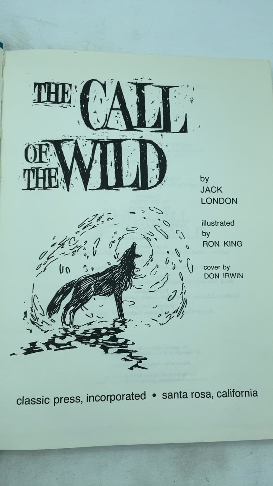 The Call of the Wild by Jack London - title page
