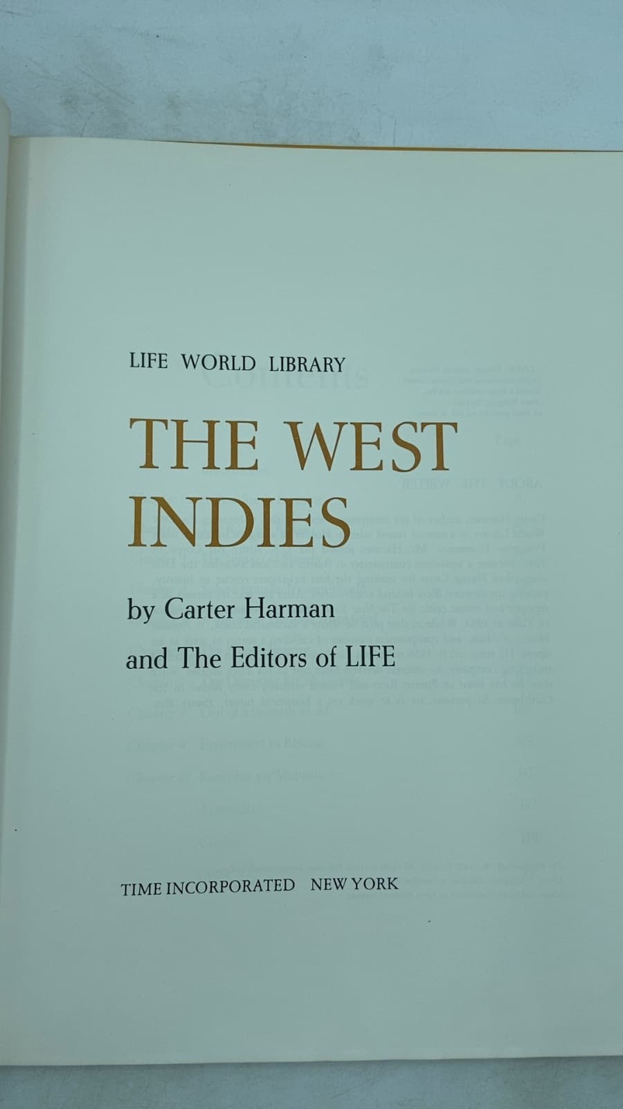THE West Indies by Carter Harman and The Editors of LIFE - title page