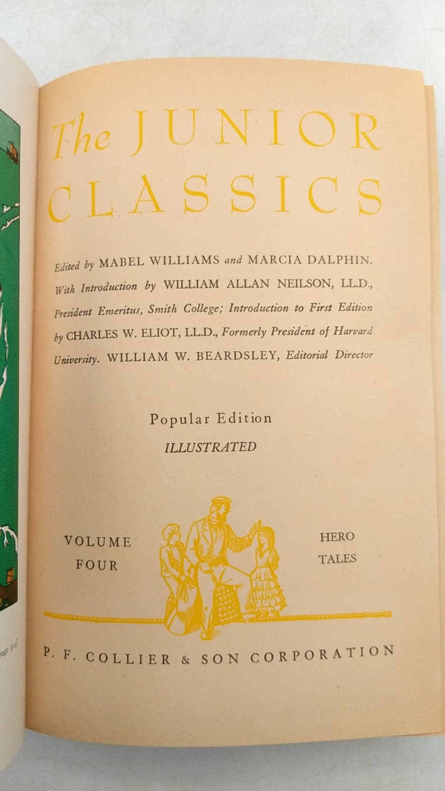 The Junior Classics: Hero Tales by Mabel Williams and Marcia Dalphin (Editors) - title page