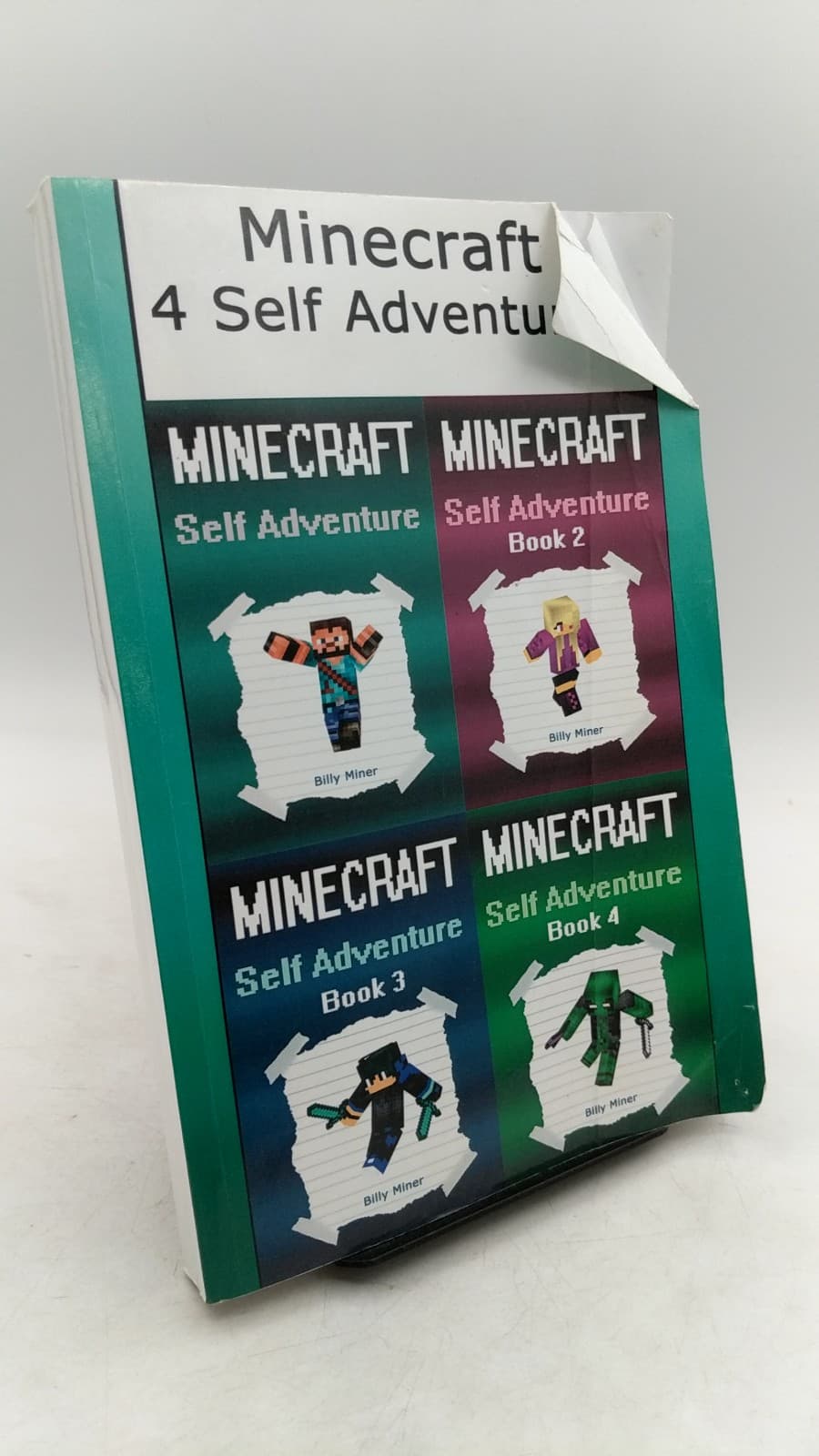Minecraft Self Adventures: 4 Books 1 in Choose Your Own Minecraft path by Billy Miner - front cover