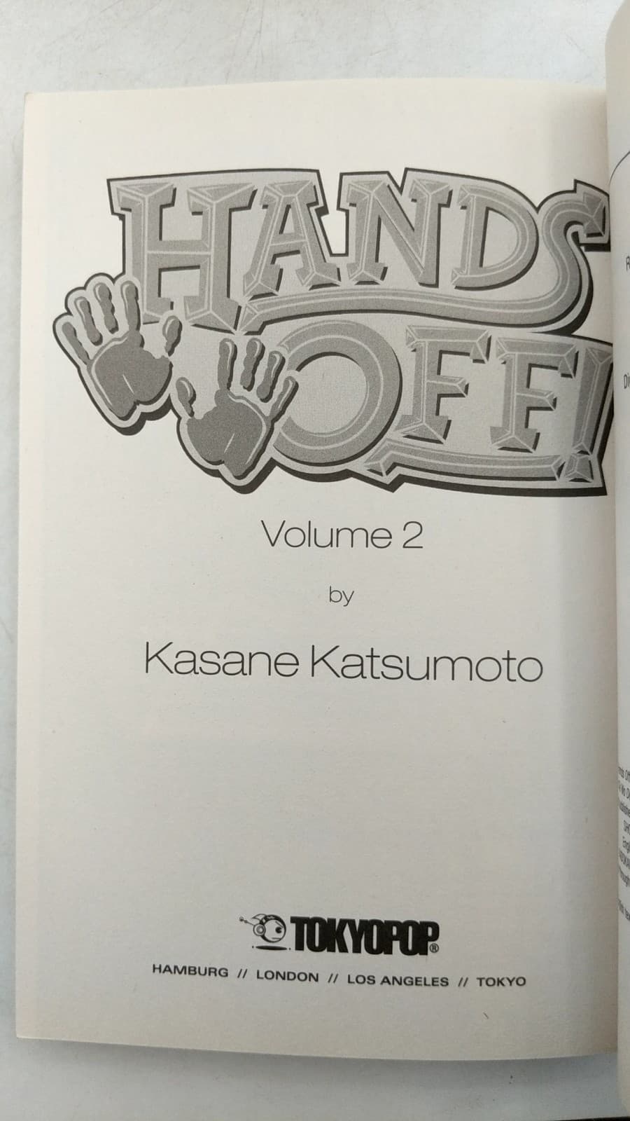 Hands Off! Volumes 2 & 7 by Kasane Katsumoto - title page