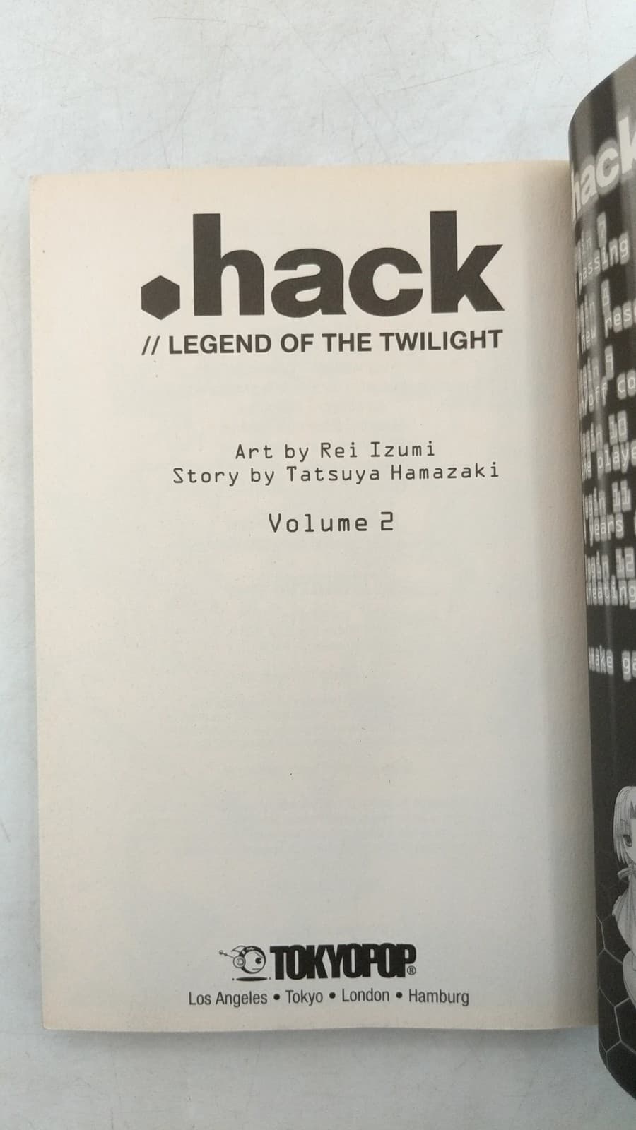 .hack//Legend of the Twilight, Vol. 2 by Art by Rei Izumi, Story by Tatsuya Hamazaki - title page