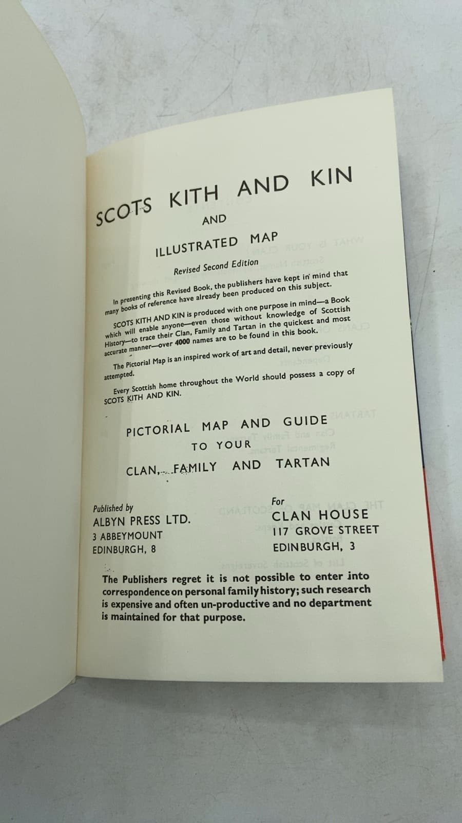 Scots Kith and Kin and Illustrated Map - title page