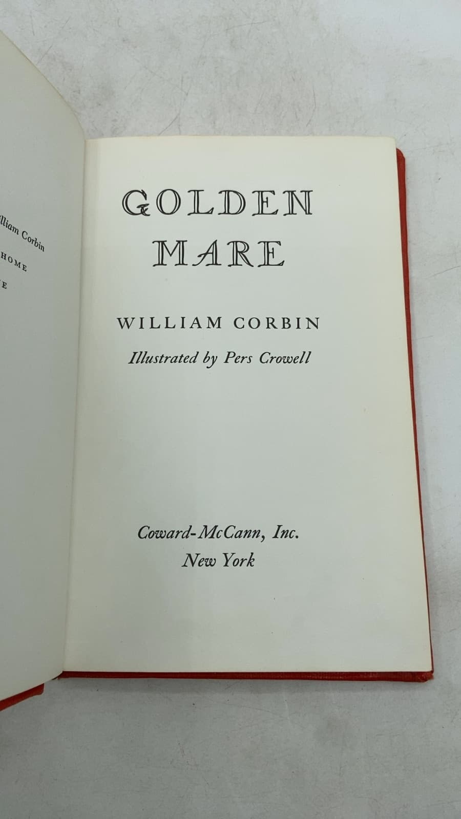 Golden Mare by William Corbin - title page