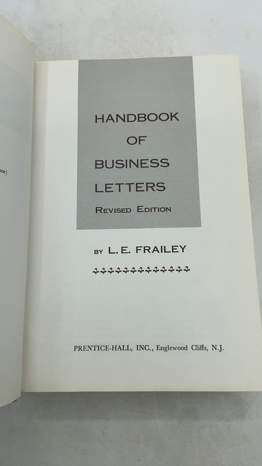 Handbook of Business Letters by L. E. Frailey - title page