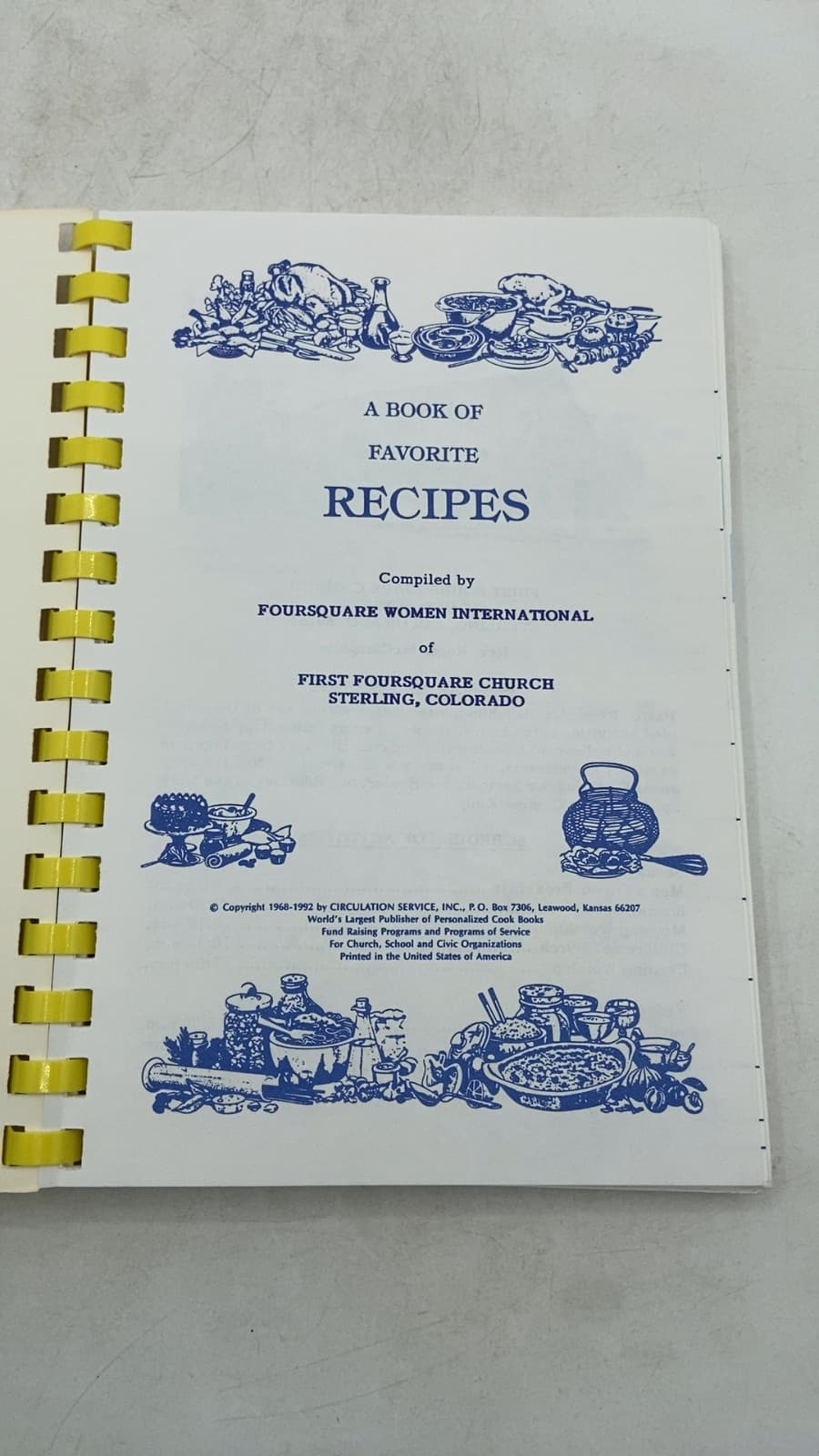 Happy Times with Home Cooking by Foursquare Women International of First Foursquare Church - title page