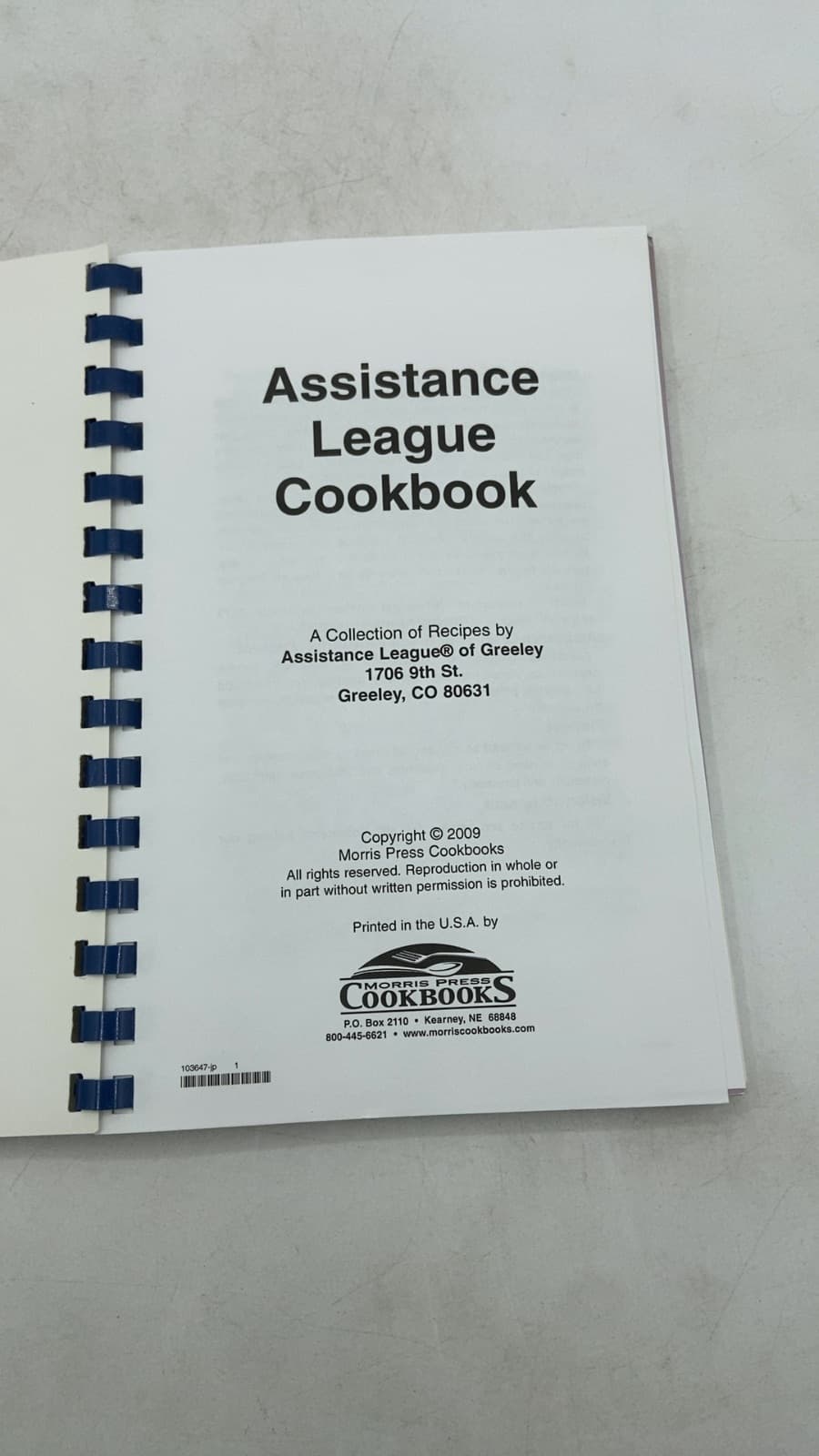 Assistance League Cookbook by Assistance League of Greeley - title page