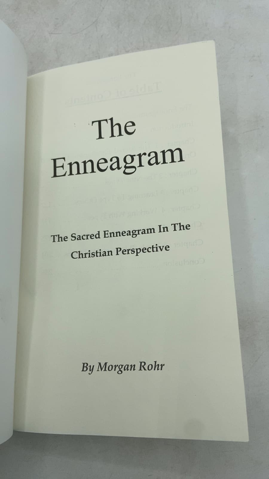 The Enneagram: The Sacred Enneagram In The Christian Perspective by Morgan Rohr - title page