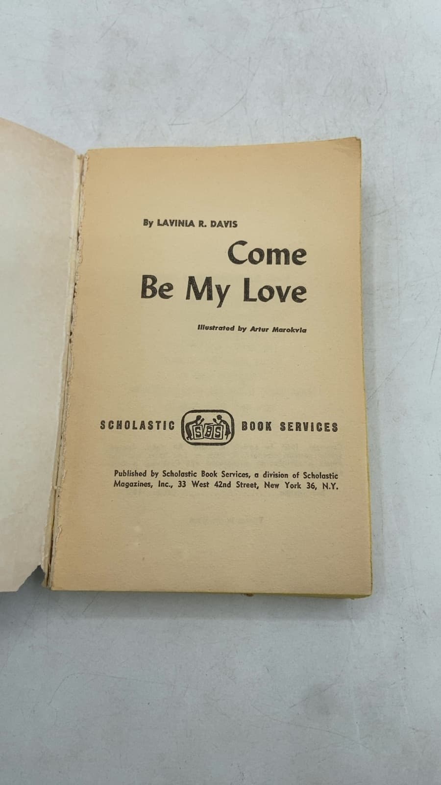 Come Be My Love by Lavinia R. Davis - title page